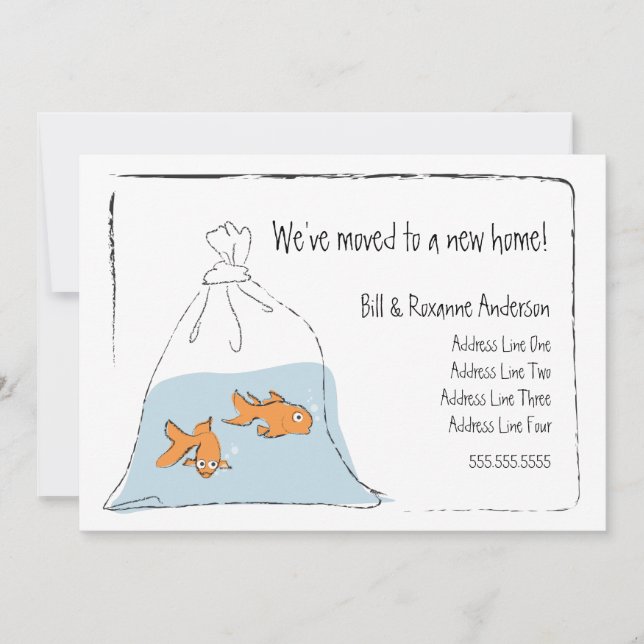 Neue Zuhause-Ankündigung Ankündigung (Vorderseite)