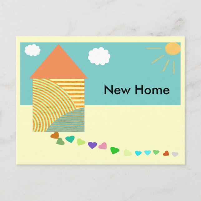 Neue Zuhause Ankündigung Postkarte (Vorderseite)