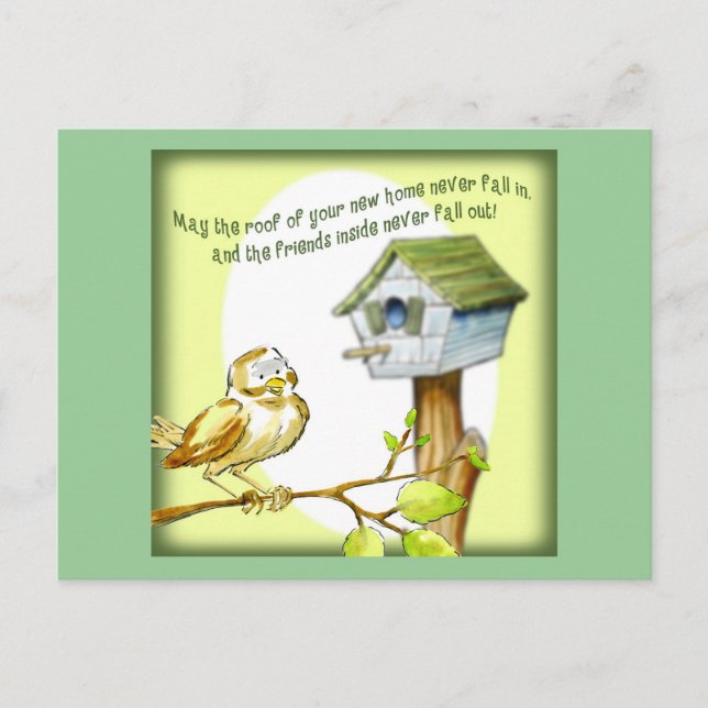 Neue Zuhause Ankündigungspostkarte (Vorderseite)