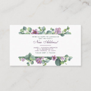 Neue Zuhause Botanical We Moved Eukalyptus Announc Visitenkarte