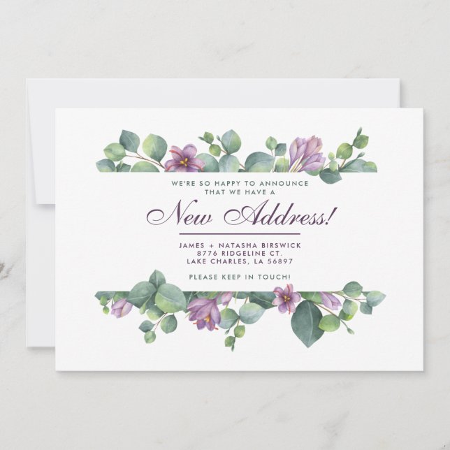 Neue Zuhause Botanisch Wir haben Eukalyptus versch Ankündigung (Vorderseite)