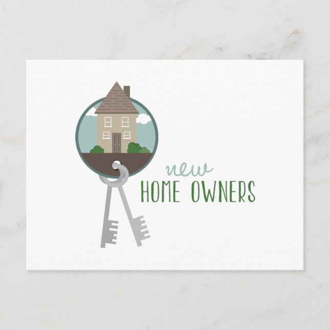 Neue Zuhause-Eigentümer Postkarte (Vorderseite)
