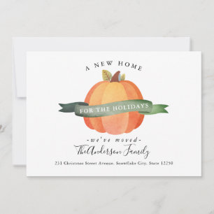 Neue Zuhause Erntedank Pumpkin Moved Holiday Movin Ankündigung