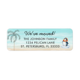 Neue Zuhause Florida Beach Niedlich Pinguin Rückse