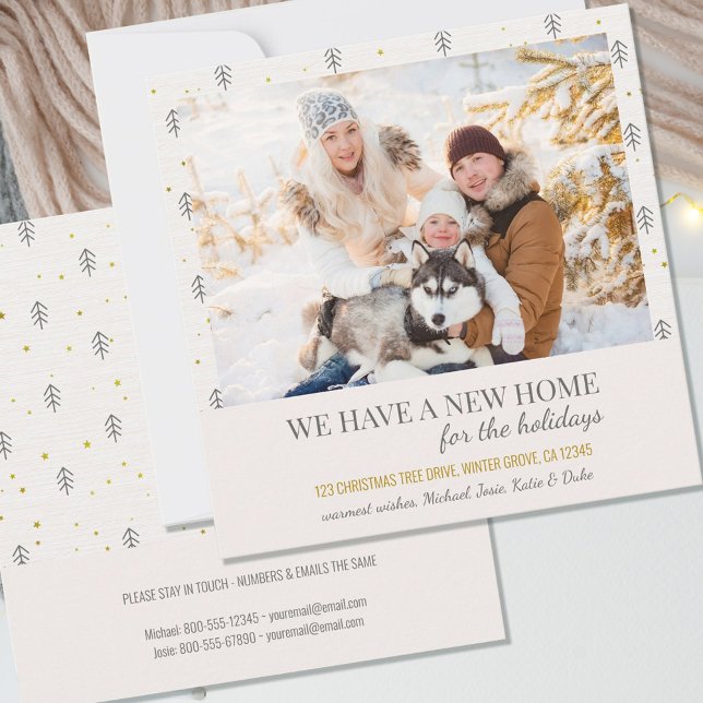 Neue Zuhause Foto Doodle Skandinavische Kiefernwäl Ankündigung (Von Creator hochgeladen)