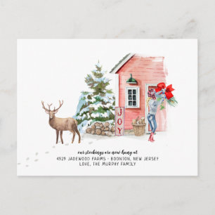 Neue Zuhause für die Feiertage-Ankündigung Postkarte