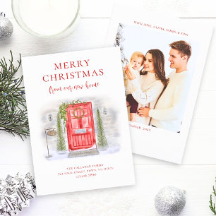 Neue Zuhause für die Red Watercolor Door Holidays Feiertagskarte