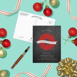 Neue Zuhause für Ferien   Modern Chalkboard Ankündigungspostkarte