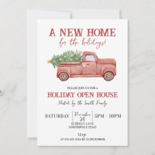 Neue Zuhause für Ferien, Winter Truck Open House Einladung