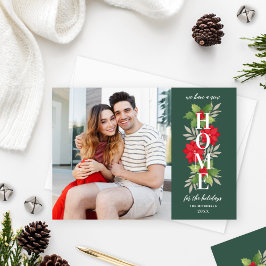 Neue Zuhause für Holidays Green Foto Moving Feiertagskarte