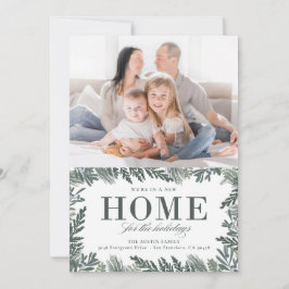 Neue Zuhause für Urlaubsankündigung Feiertagskarte