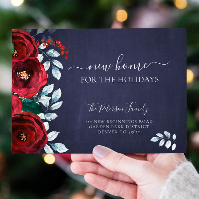 Neue Zuhause für Weihnachtsfeiertage im Umzug Ankündigungspostkarte (Von Creator hochgeladen)