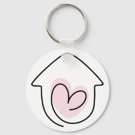 Neue Zuhause gerade verschoben Schlüsselanhänger