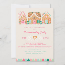 Neue Zuhause Gingerbrett Weihnachtskarte Einladung