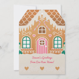 Neue Zuhause Gingerbrett Weihnachtskarte Einladung