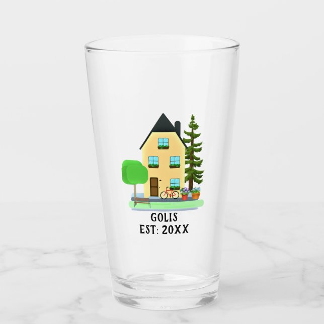 Neue Zuhause / Haushaltswärmung Personalisiert Glas (Vorderseite)