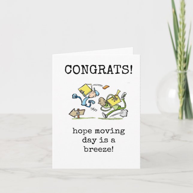 Neue Zuhause, Hauswärmkarte, sarkastisch, lustig Karte (Vorderseite)