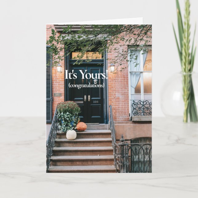 Neue Zuhause Herzlichen Glückwunsch Grußkarte Karte (Vorderseite)