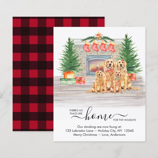 Neue Zuhause Holidays Golden Retriever Dog Moving  (Vorne/Hinten)