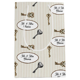 Neue Zuhause Housewarming Personalisiert Mittlere Geschenktüte