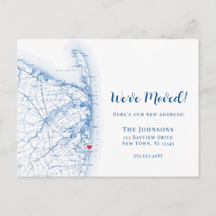 Neue Zuhause Long Branch New Jersey Map Moving Ankündigungspostkarte