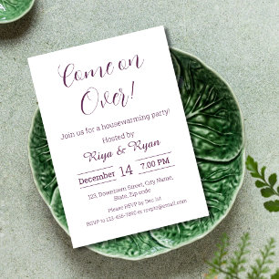 Neue Zuhause Moderne Elegante Lila Housewarming Einladung