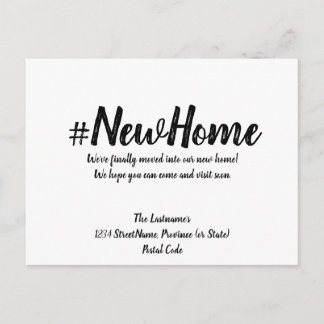 Neue Zuhause Moderne Minimalistische Adressenänder Postkarte
