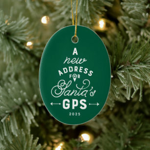 Neue Zuhause niedlich grün ein Foto Weihnachten Keramik Ornament