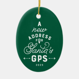 Neue Zuhause niedlich grün ein Foto Weihnachten Keramik Ornament