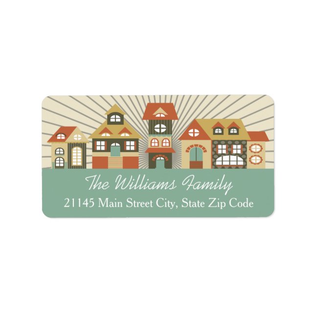 Neue Zuhause, nur Adressmarken verschoben Adressaufkleber (Vorne)