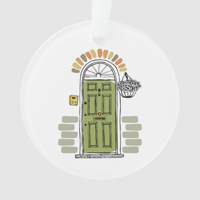 Neue Zuhause, Personalisierter Name, Anschrift, Zi Ornament (Vorderseite)