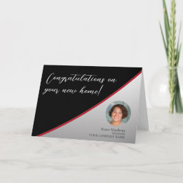 Neue Zuhause Real Anwesen Foto Business Note Card Karte