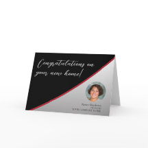 Neue Zuhause Real Anwesen Foto Business Note Card