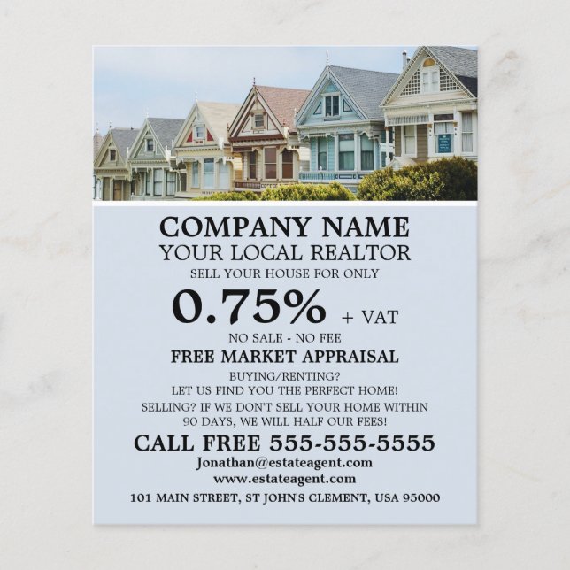 Neue Zuhause, Realtor, Anwesen Agent Werbung Flyer (Vorne)