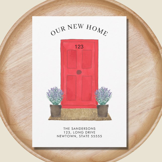 Neue Zuhause Red Door Moving Ankündigung (Von Creator hochgeladen)