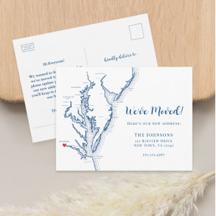 Neue Zuhause Richmond Virginia Map Moving Ankündigungspostkarte