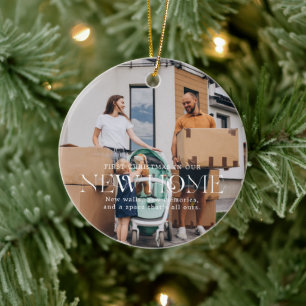 Neue Zuhause   Sentimental Foto Keepake Weihnachte Keramik Ornament