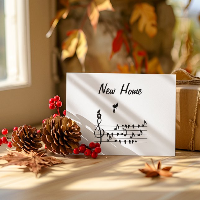 Neue Zuhause, Singvogel mit Schlüssel für neue Zuh Save The Date (Von Creator hochgeladen)