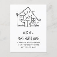 Neue Zuhause Sweet Zuhause Schwarz-weiß House Movi