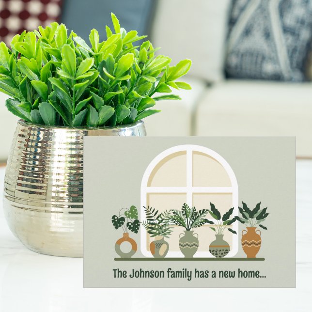 Neue Zuhause Trendy Pflanze auf Windows Modern Ankündigung (Von Creator hochgeladen)