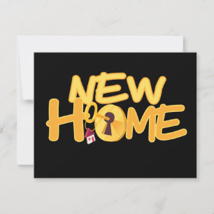 Neue Zuhause-Türtaste Personalisiert Ankündigung