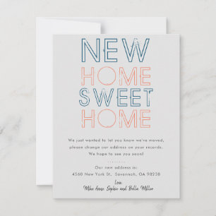 Neue Zuhause Typografie   Karte zum Verschieben