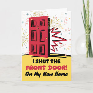 Neue Zuhause und Adresse schließen die Vordertür Karte