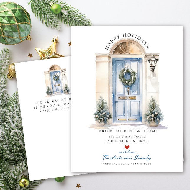 Neue Zuhause-Vordertür verschieben Ankündigungspostkarte (Von Creator hochgeladen)