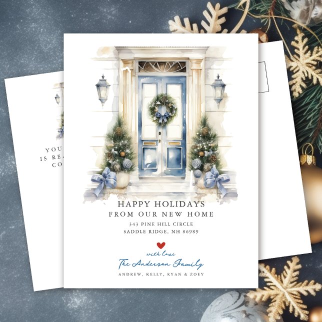 Neue Zuhause-Vordertür verschieben Ankündigungspostkarte (Von Creator hochgeladen)