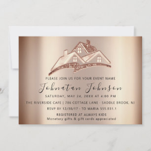 Neue Zuhause Wir haben Haus Party Real Anwesen ver Einladung