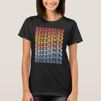 Neuenburg City Groovy Retro T-Shirt