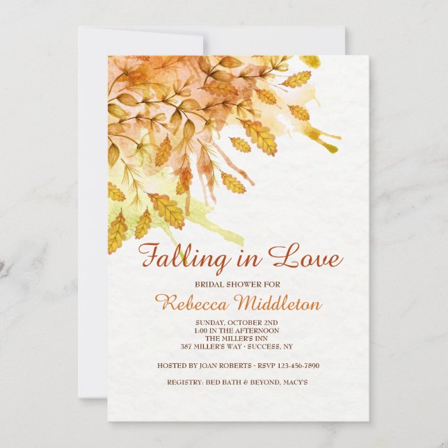 Neuengland Herbsteinladung Einladung (Vorderseite)