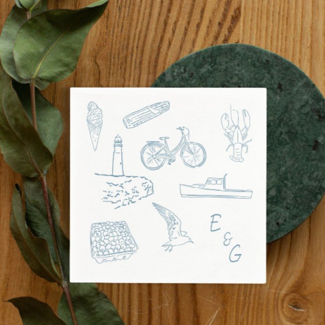 Neuengland Hochzeitscocktail Serviette (Von Creator hochgeladen)