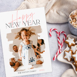 Neuer abstrakter Pinselstrich Feiertagskarte